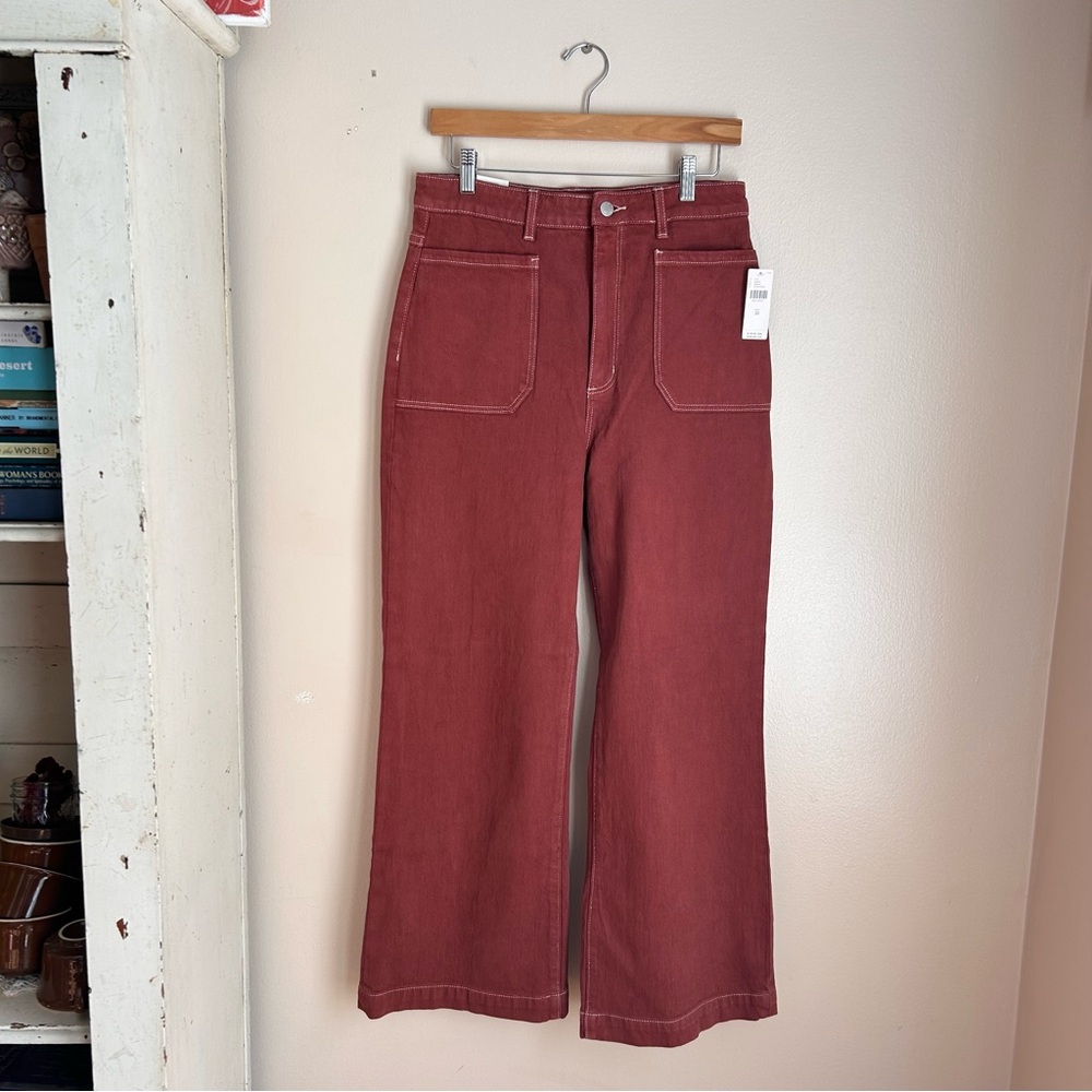 ROLLA'S Sailor High-Rise Wide-Leg Jean in Brick - Picture 2 of 8